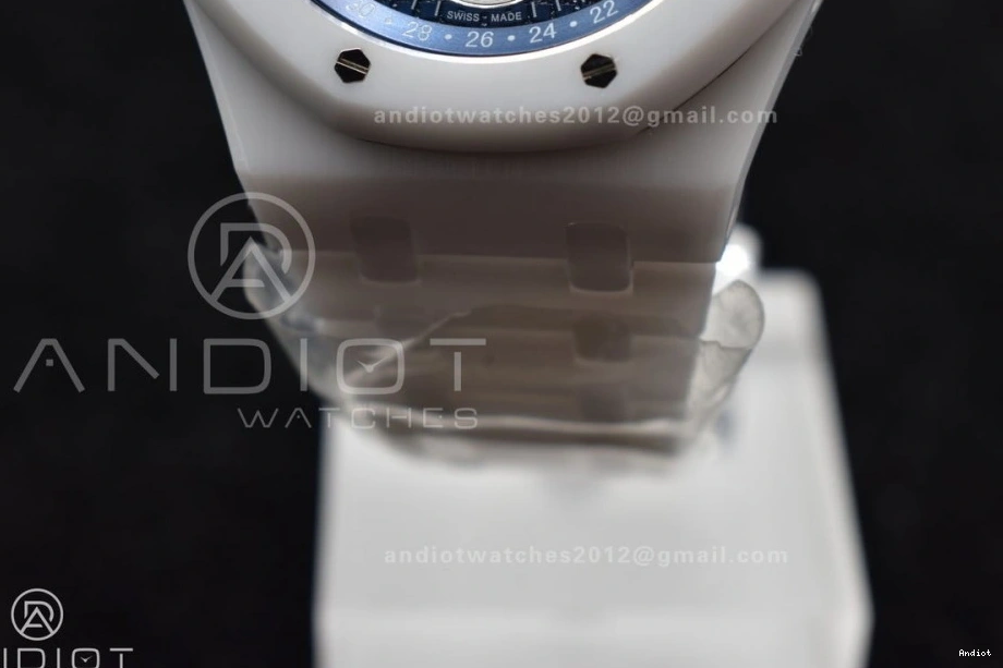 26579cb on Best Royal Perpetual APSF Ceramic Edition Oak Calendar White Bracelet A5134 Ceramic 0217